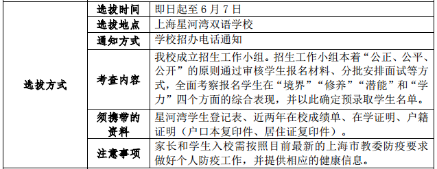星河灣雙語學(xué)校高中國(guó)際課程班選拔方式